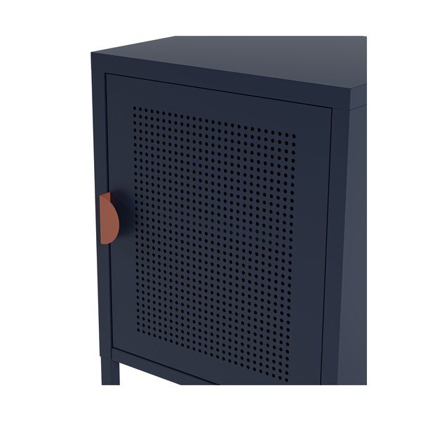Comodino blu scuro in metallo Sayla – Marckeric-image-3