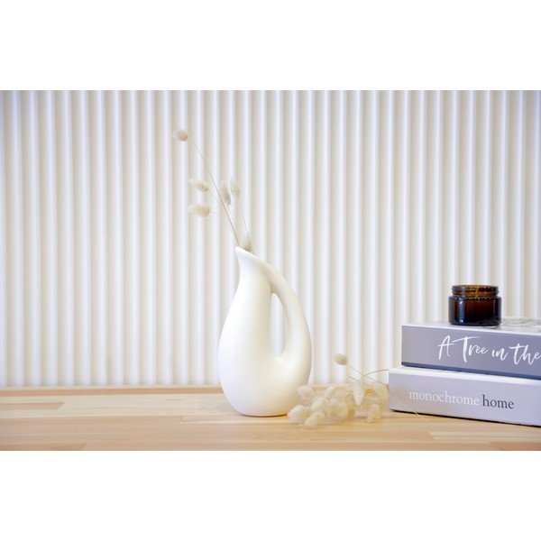 Vaso in ceramica bianca Drop - Rulina