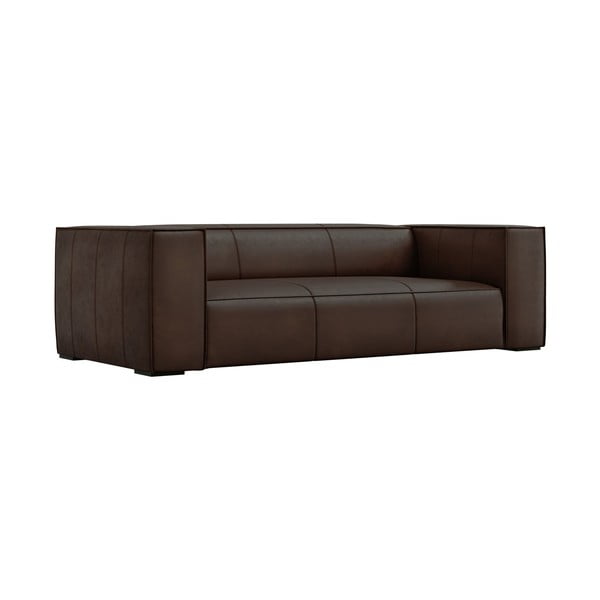 Divano in pelle marrone scuro 227 cm Madame - Windsor & Co Sofas-image-2