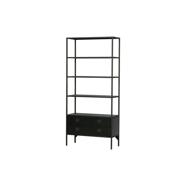 Scaffale nero con due cassetti Derby - WOOOD-image-4