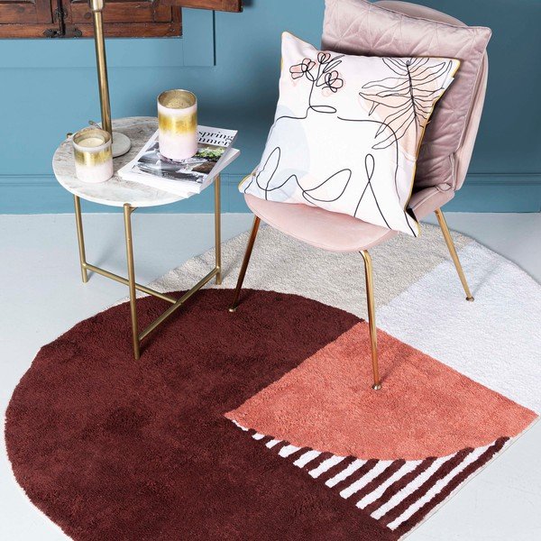 Tappeto lavabile bordeaux 134x200 cm Faaborg - HF Living-image-1