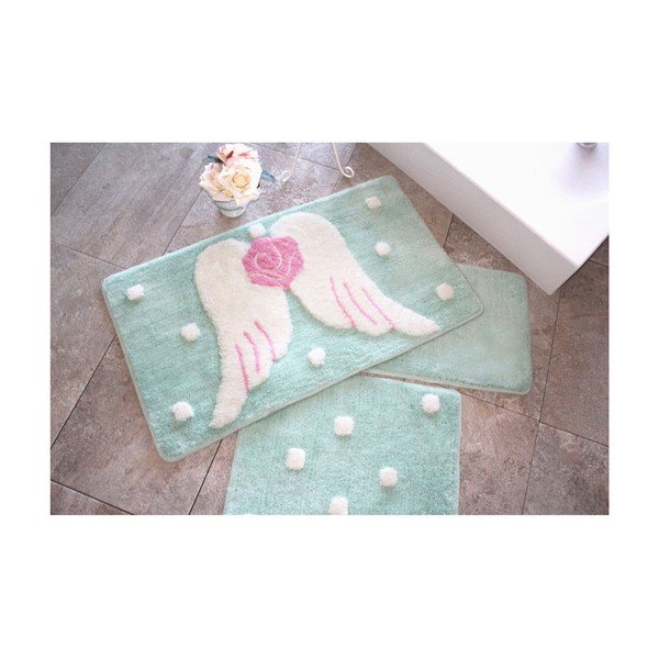 Set di 3 tappeti da bagno Wings - Foutastic
