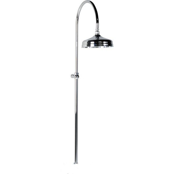Set per doccia in ottone in argento lucido con soffione doccia 123 cm Antea – Sapho