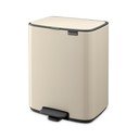 Cestino per la spazzatura beige in acciaio con pedale 12 l Bo – Brabantia