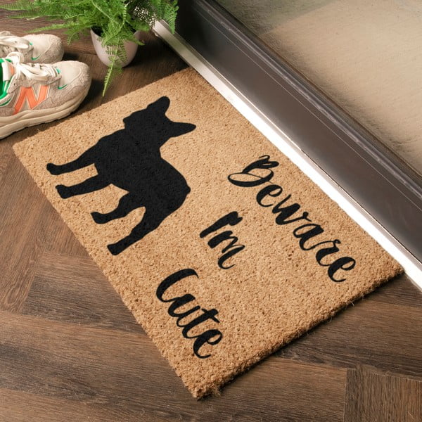 Zerbino in cocco 40x60 cm Beware I'm Cute French Bulldog - Artsy Doormats-image-1