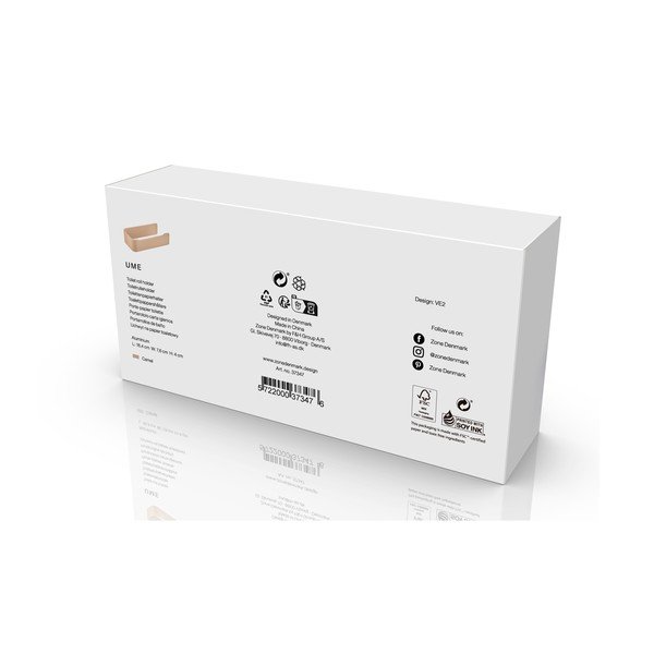 Porta carta igienica da parete beige in metallo Ume – Zone-image-4