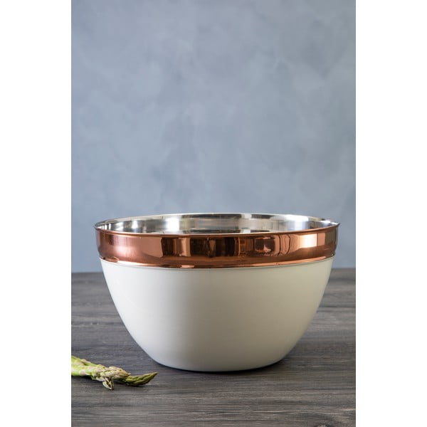 Ciotola in acciaio inox in rame e beige ø 26 cm Prescott - Premier Housewares-image-1