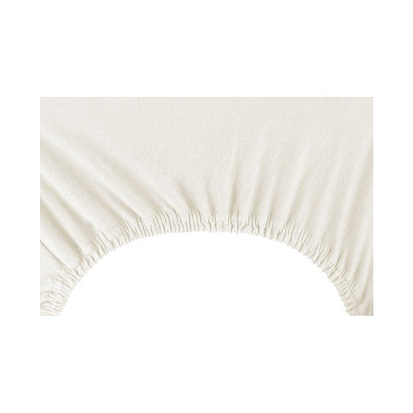Lenzuolo elastico crema Nefrite, 120-140 cm - DecoKing-image-1