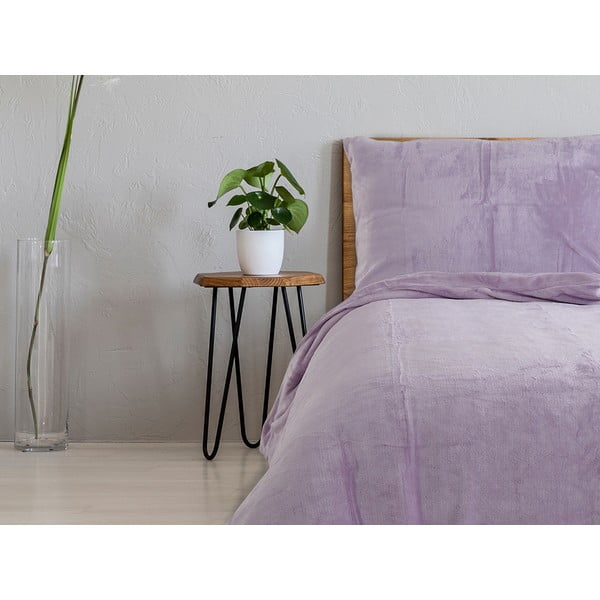 Biancheria da letto singola in microflanella viola 140x200 cm Uni - B.E.S.