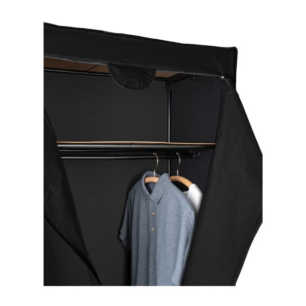 Armadio in tessuto nero 75x160 cm Deep Black - Wenko-image-3