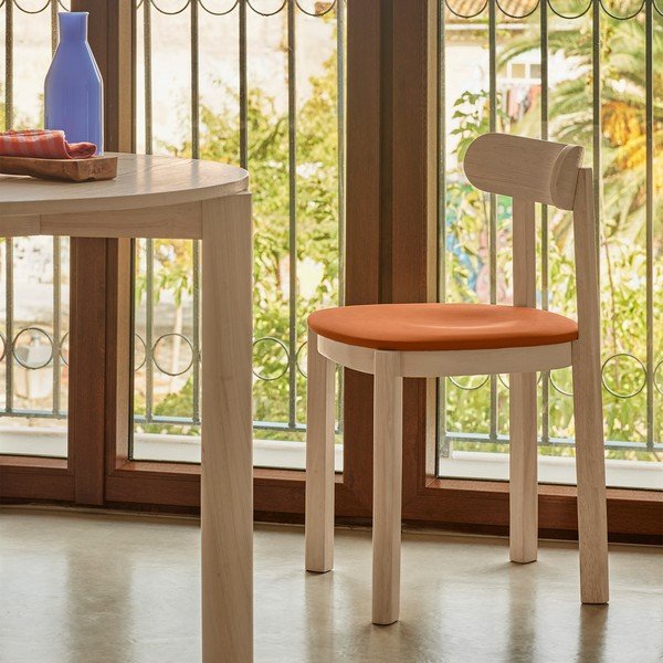 Sedia da pranzo di colore naturale con effetto frassino Nara – Teulat-image-1