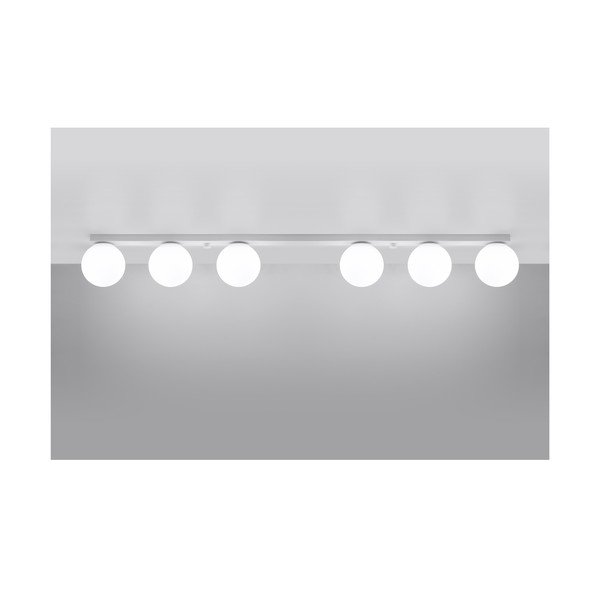 Plafoniera bianca con paralume in vetro ø 12 cm Umerta – Sollux-image-2