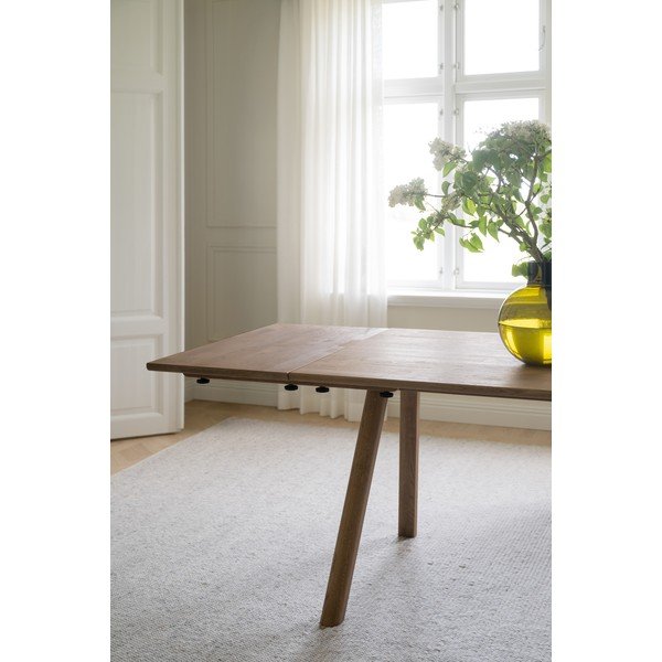 Piano d'appoggio aggiuntivo per tavolo da pranzo in rovere massiccio 95x45 cm Clapperton – Rowico-image-1
