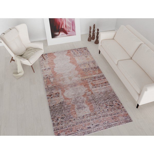 Tappeto lavabile rosso chiaro 180x120 cm - Vitaus-image-1