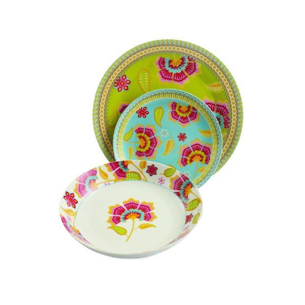 Sada porcelánových talířů Oriental, 18 ks