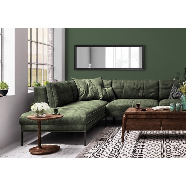 Specchio da parete con cornice nera, 47 x 147 cm Paris - Styler-image-1