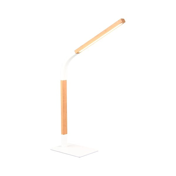 Lampada da tavolo dimmerabile a LED in colore bianco e naturale con paralume in legno (altezza 73,5 cm) Norris - Trio-image-4