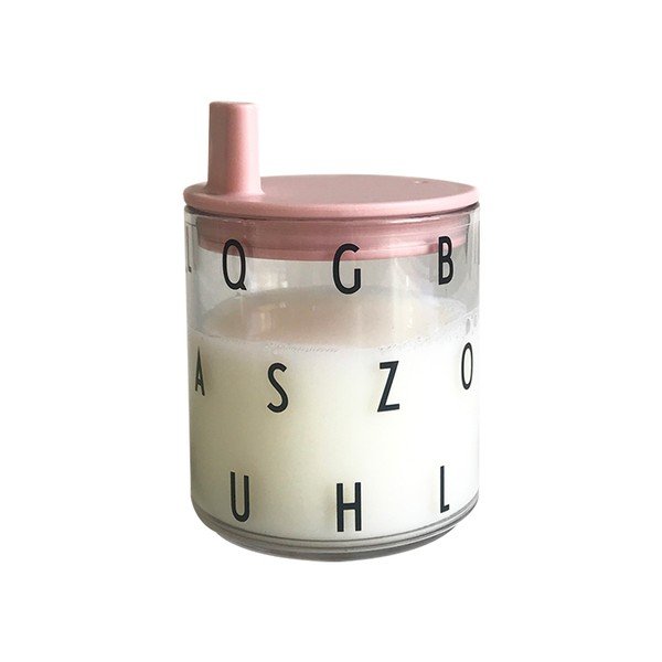 Tazza per bebè rosa Cresci con la tua tazza Grow with Your Cup - Design Letters-image-1