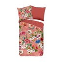 Lenzuolo singolo in cotone biologico arancione Flowery, 140 x 220 cm Organic - Descanso