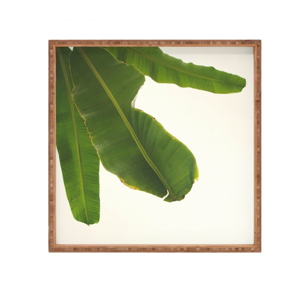 Vassoio decorativo in legno Leaf, 40 x 40 cm - Unknown