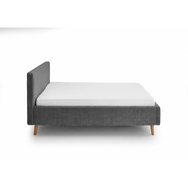Letto matrimoniale imbottito grigio scuro rete non inclusa 160x200 cm Mattis – Meise Möbel-image-3