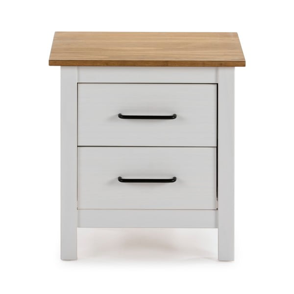 Comodino in legno bianco Miranda - Marckeric-image-3