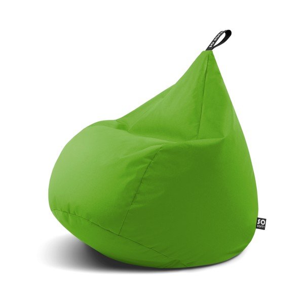 Pouf a sacco per bambini verde Drop M – So Soft?