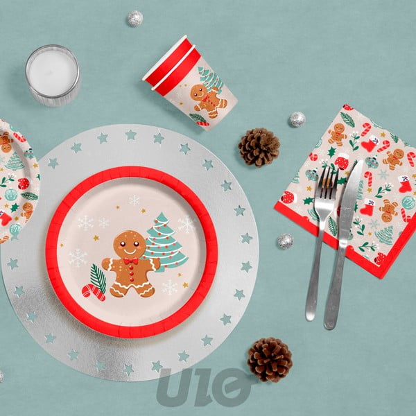 Set di tovaglioli 20 pz 33x33 cm Cookie – Homéa-image-1