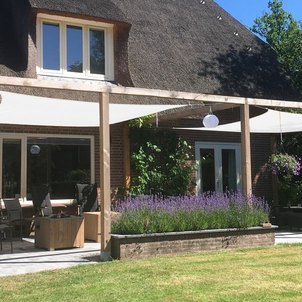 Vela triangolare bianca Como, 3,6 m - Livin' Outdoor-image-1