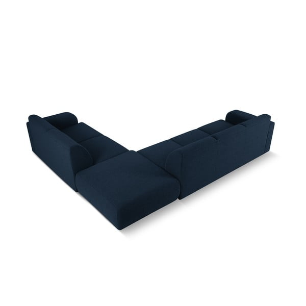 Divano angolare blu scuro in tessuto bouclé (angolo destro) Molino - Micadoni Home-image-3