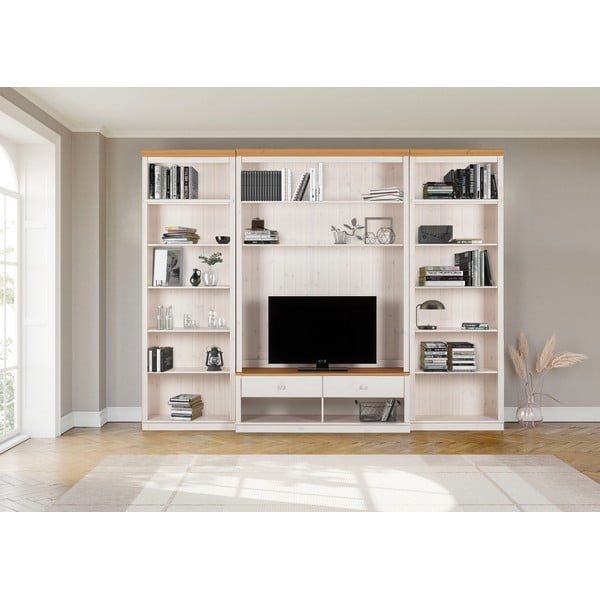 Set TV in legno di pino bianco 288x223 cm Anita - Støraa-image-1