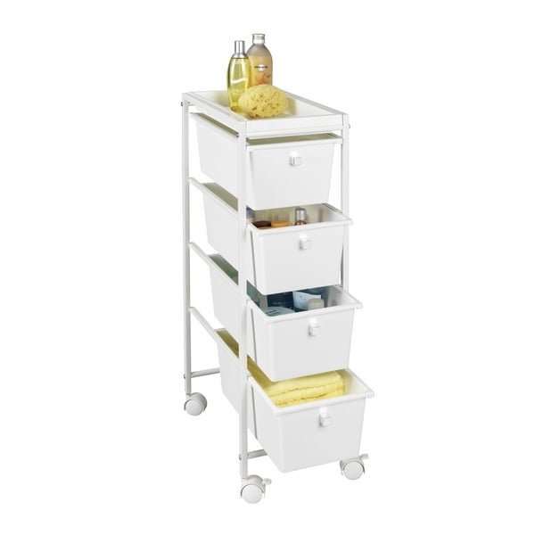 Scaffale bianco su ruote 22,5x76,5 cm Gala - Wenko-image-1
