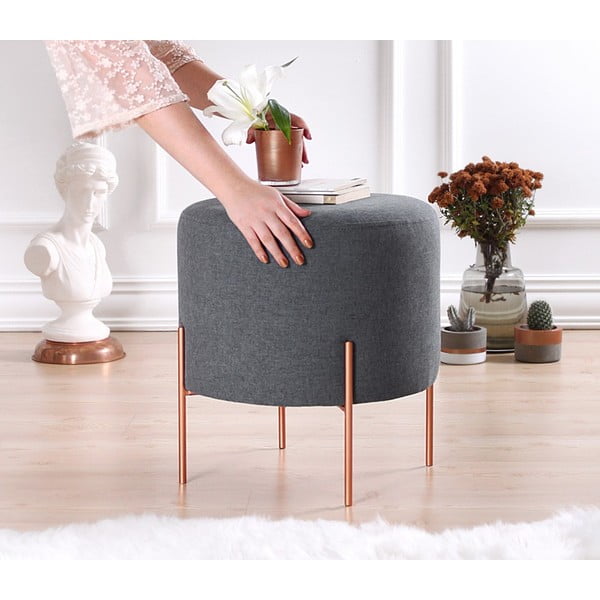 Sgabello grigio scuro Copper - Artie-image-2