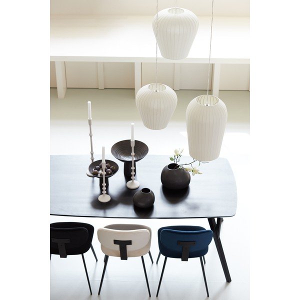 Tavolo da pranzo nero con piano in acacia 100x220 cm Quenza - Light & Living-image-4