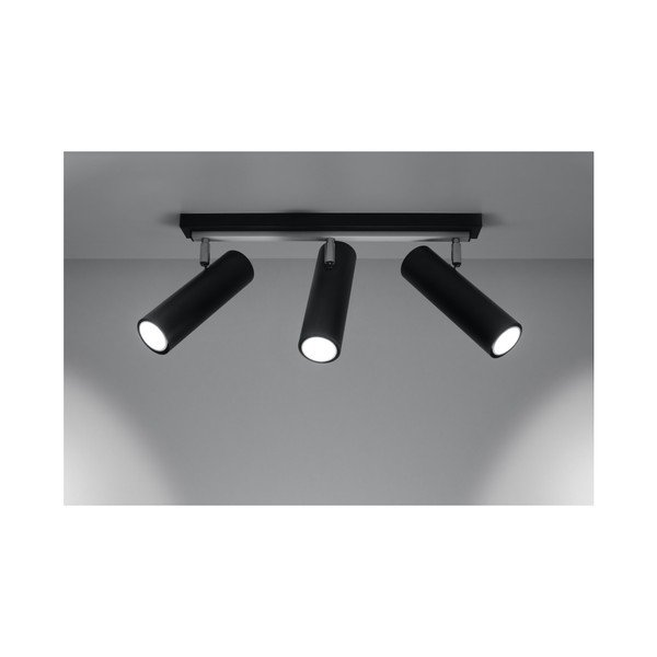 Lampada da soffitto nera Mira Tres - Sollux-image-1