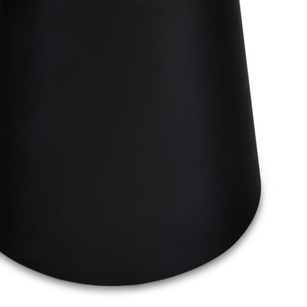 Tavolino in grigio chiaro e nero con piano in marmo ø 45 cm Tango - Furnhouse-image-4