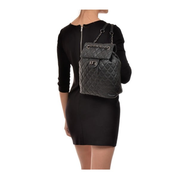 Černý kožený batoh Anna Luchini Lucy-image-1