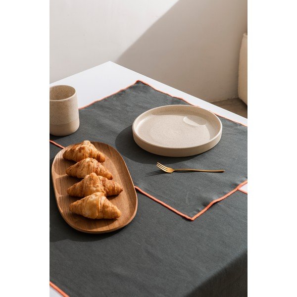 Runner da tavola in lino in set da 2 41x130 cm Contrast Edge - Really Nice Things-image-2