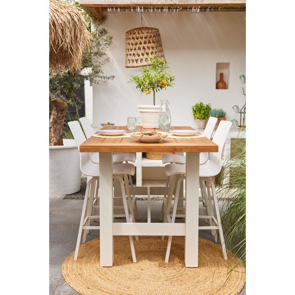 Set di 2 sgabelli da giardino in plastica bianca Sophie Wave - Hartman-image-1