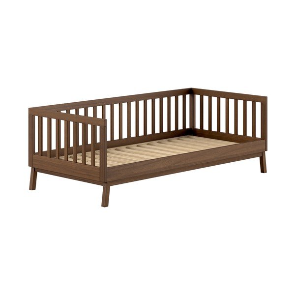 Letto da bambini marrone in pino massiccio con rete inclusa 90x200 cm Sezane – Vipack