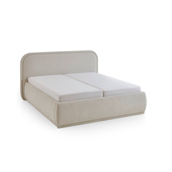 Letto matrimoniale imbottito color crema rete non inclusa 160x200 cm Soma – Meise Möbel-image-3