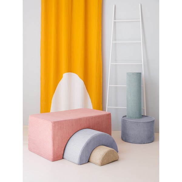 Gioco per psicomotricità rosa in velluto a coste 3 pz altezza totale 37 cm 75x49 cm Rainbow Montessori – Wigiwama-image-3