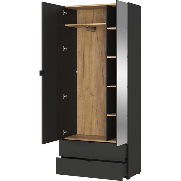 Armadio antracite con specchio 84x196 cm Tuscon - Germania-image-3