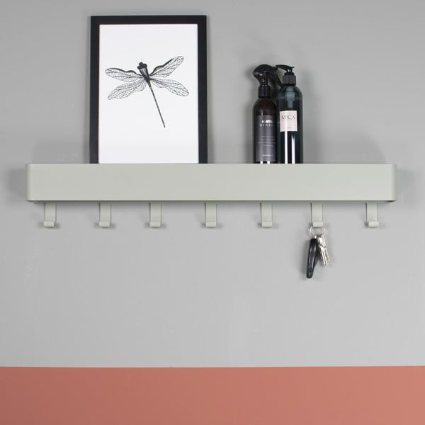 Attaccapanni da parete verde polveroso in metallo con scaffale 72 cm Dax Play – Spinder Design-image-2