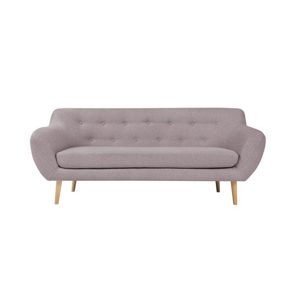 Divano rosa a tre posti con gambe leggere Sicile - Mazzini Sofas