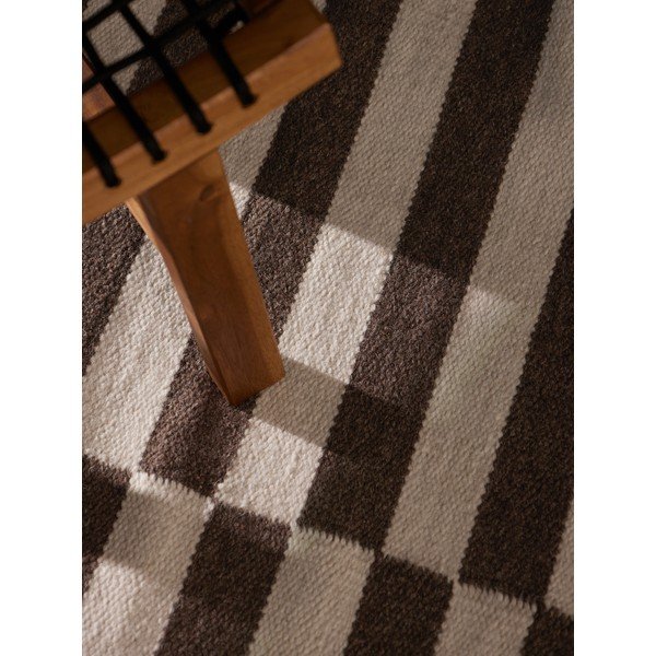 Tappeto bianco/marrone in lana reversibile/tessuto a mano 160x230 cm Vika – Hanse Home-image-2
