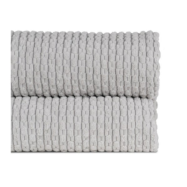 Copriletto grigio chiaro con rivestimento trapuntato 230x260 cm – Ixia