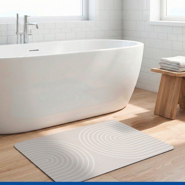 Tappetino per il bagno beige in diatomite 50x80 cm Nazca – Wenko-image-1