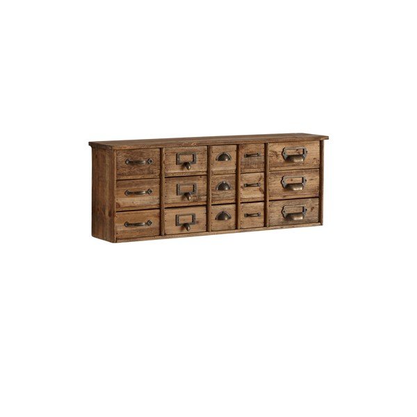 Credenza colore naturale chiaro in pino massiccio da appendere 67x25x14 cm Klas – Ellos Home