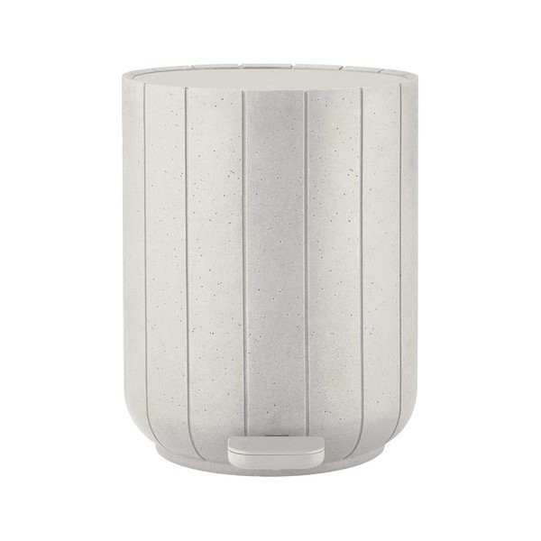 Cestino per la spazzatura color crema in poliresina con pedale 3 l Kua – Blomus